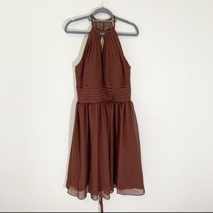 NEW‎ Dresspic brown bridesmaid prom wedding mother of bride flowy dress